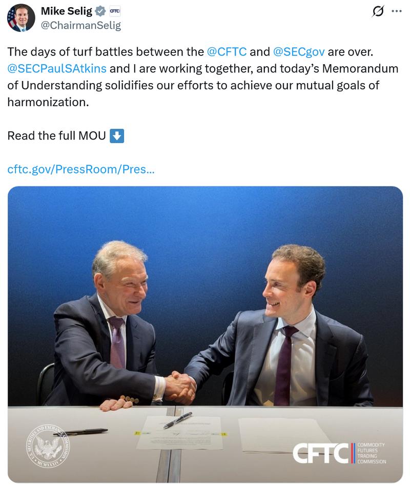 SEC and CFTC coordination