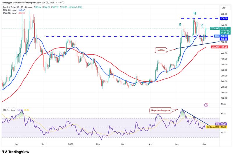 ZEC/USDT daily chart
