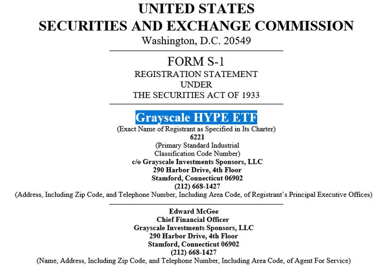 Grayscale's S-1 filing for a Hyperliquid ETF