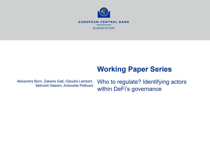 ECB Working Paper on DeFi
