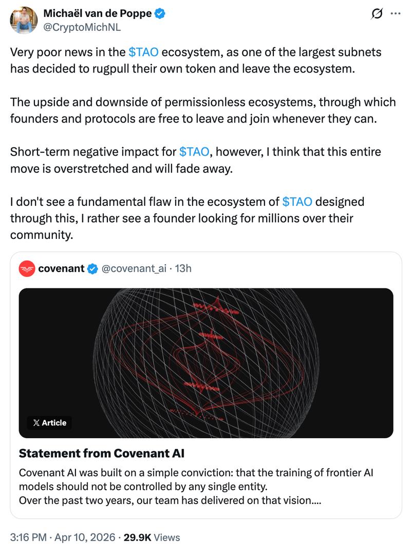 Covenant AI statement