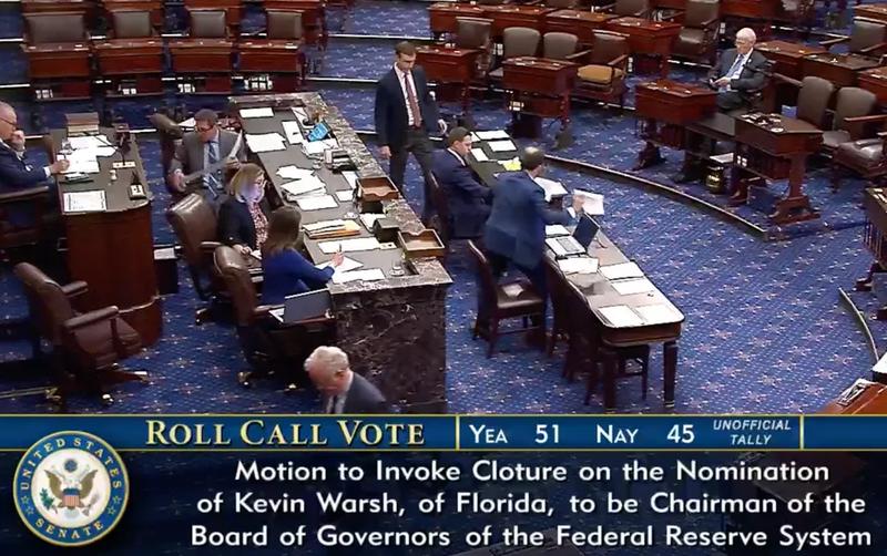 US Senate voting results