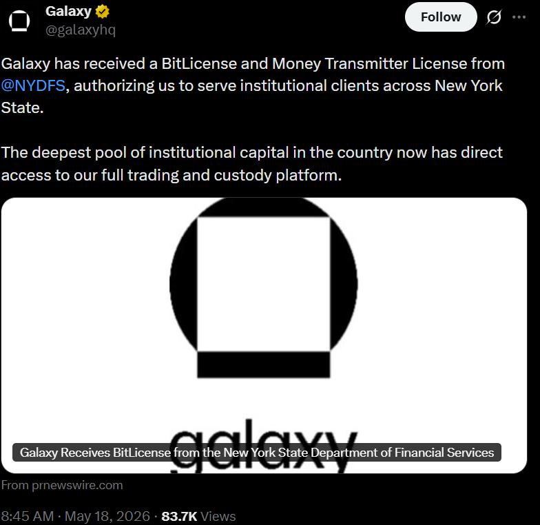Galaxy regulatory approvals