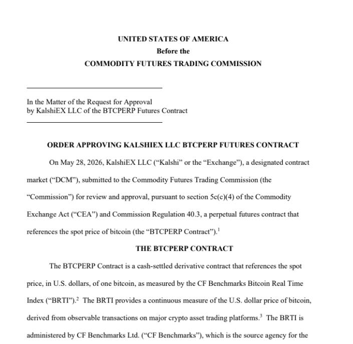 CFTC approval notice