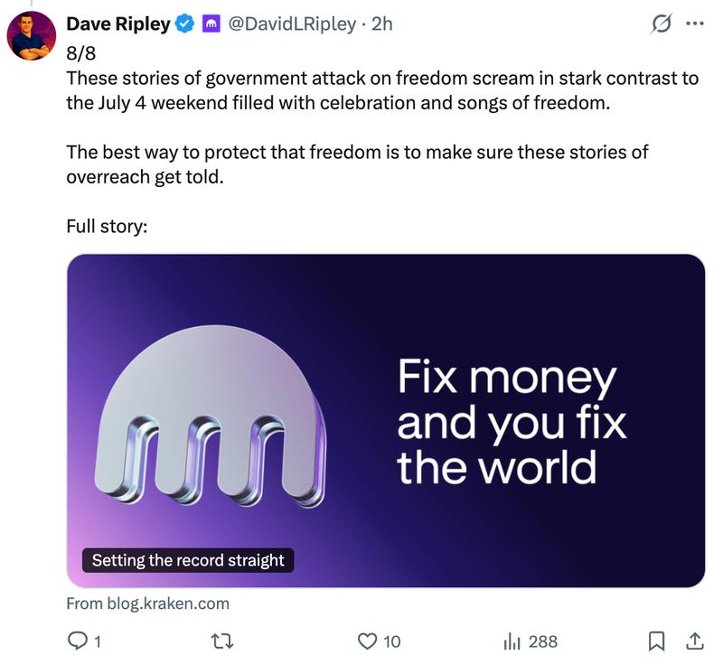 Dave Ripley social media post