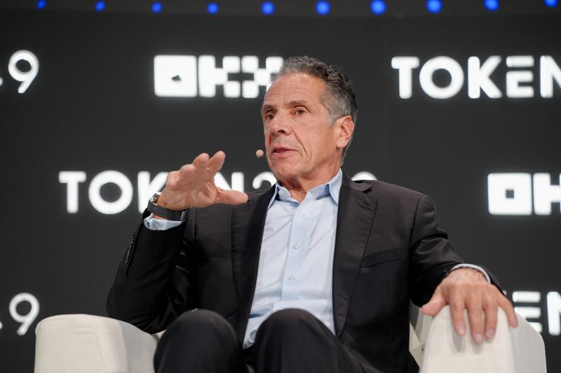 Andrew Cuomo speaking at Token2049