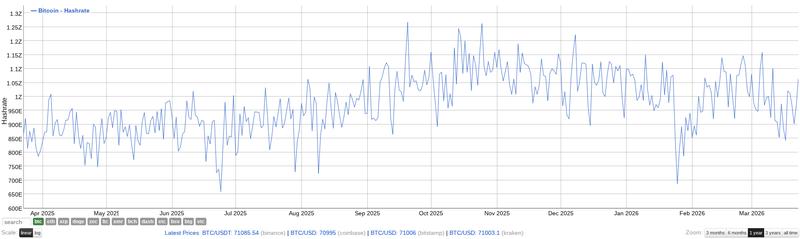 Bitcoin average hash rate