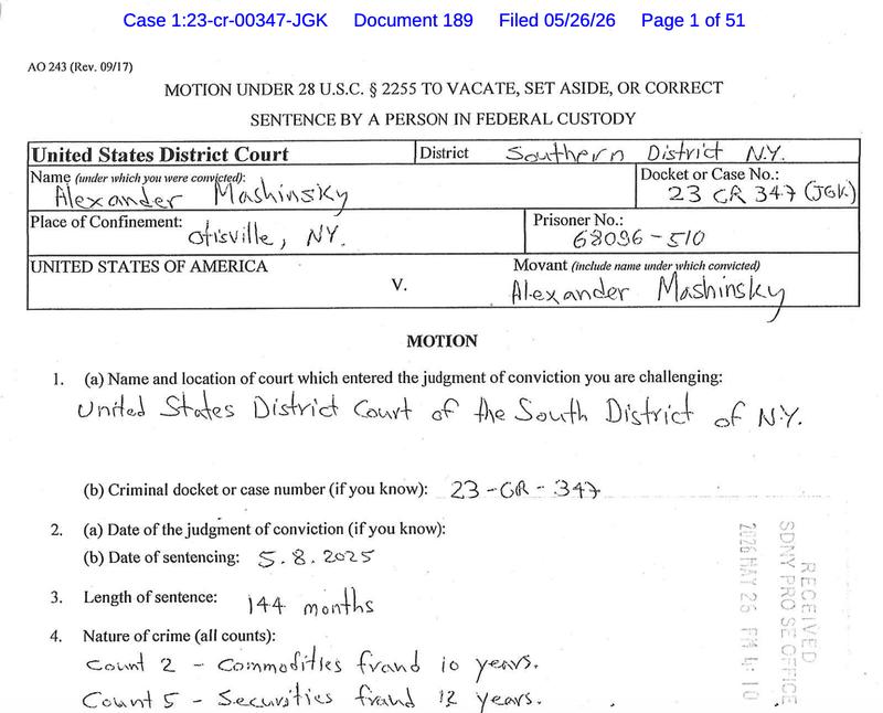 Court filing screenshot