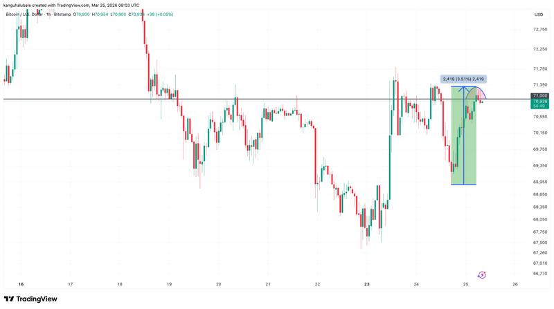 BTC/USD 1-hour chart
