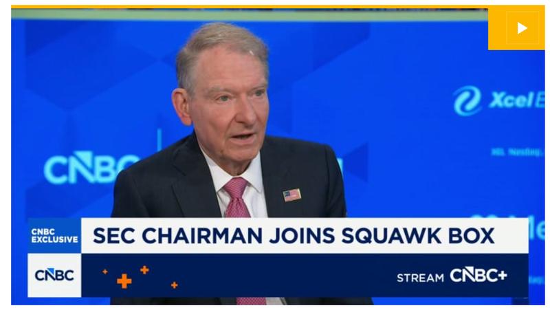 SEC Chair Paul Atkins on CNBC's Squawk Box