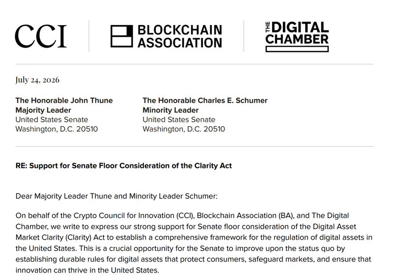Letter from crypto advocacy groups