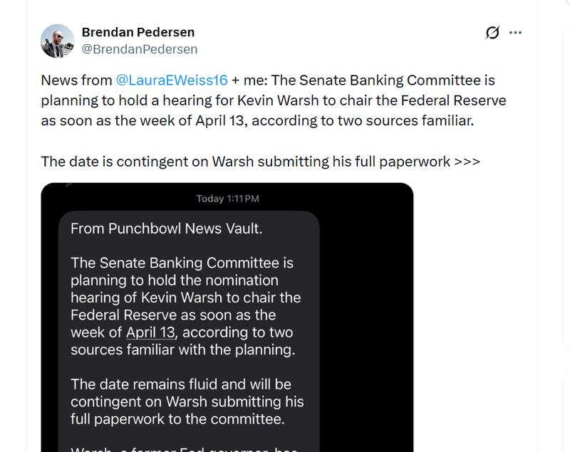 Senate Banking Committee hearing timeline