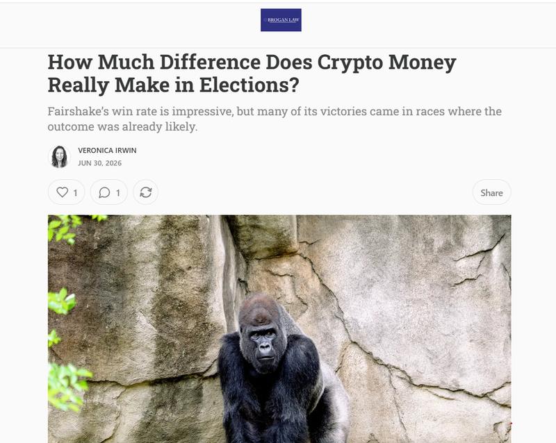 Analysis of crypto election spending