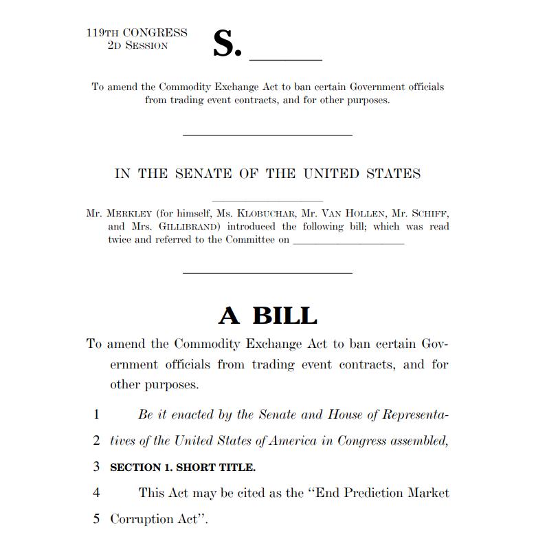 End Prediction Market Corruption Act