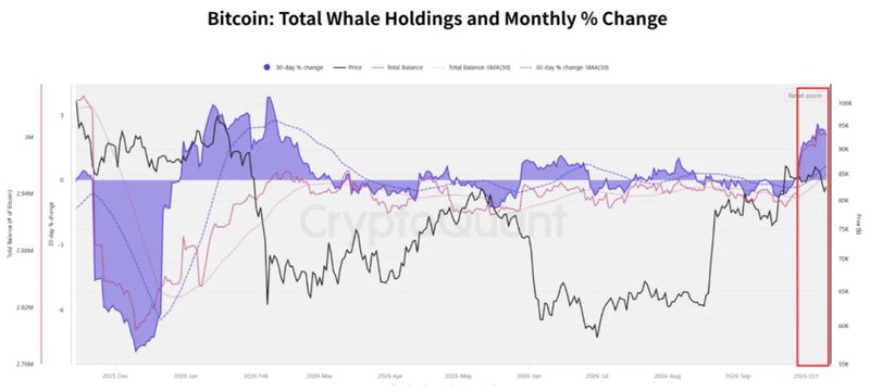 Bitcoin whale holdings chart