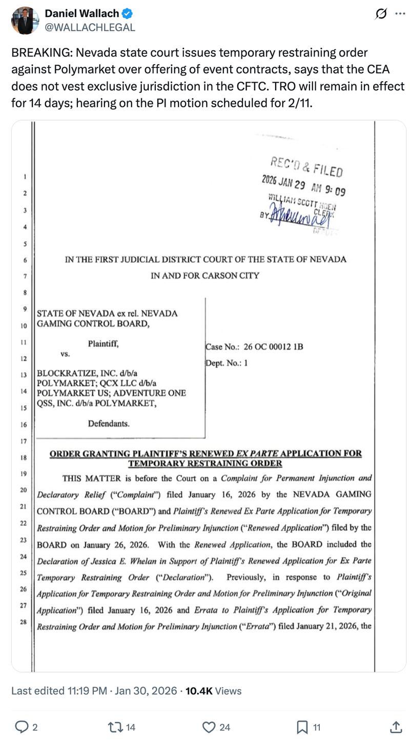 CFTC, Legislation, United States, Nevada, Prediction Markets