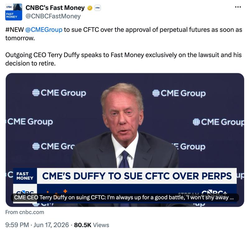 CME CEO Terry Duffy