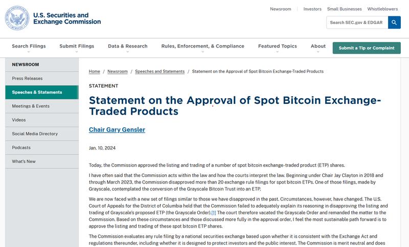 SEC approved Bitcoin ETF