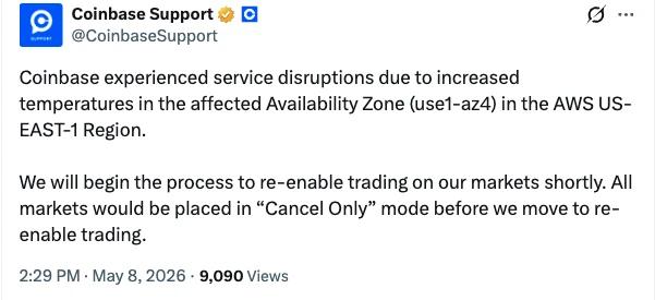 Coinbase Support announcement