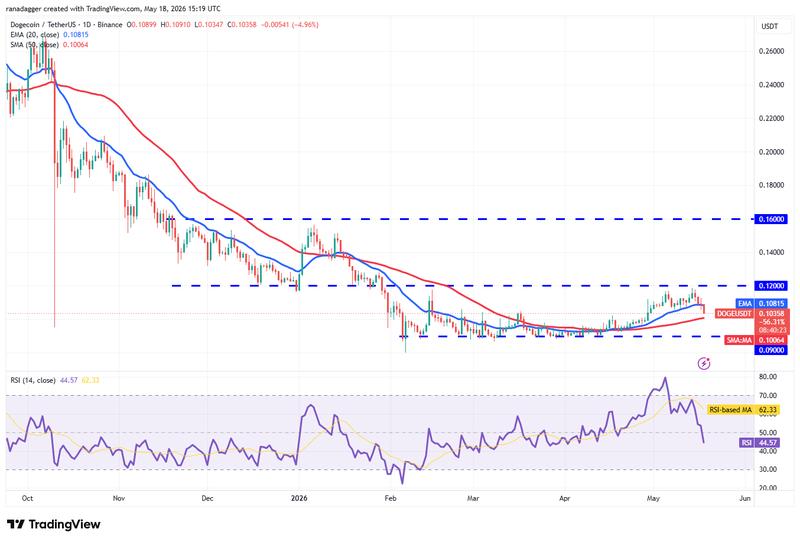 DOGE/USDT daily chart