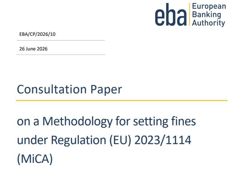 European Banking Authority consultation paper cover