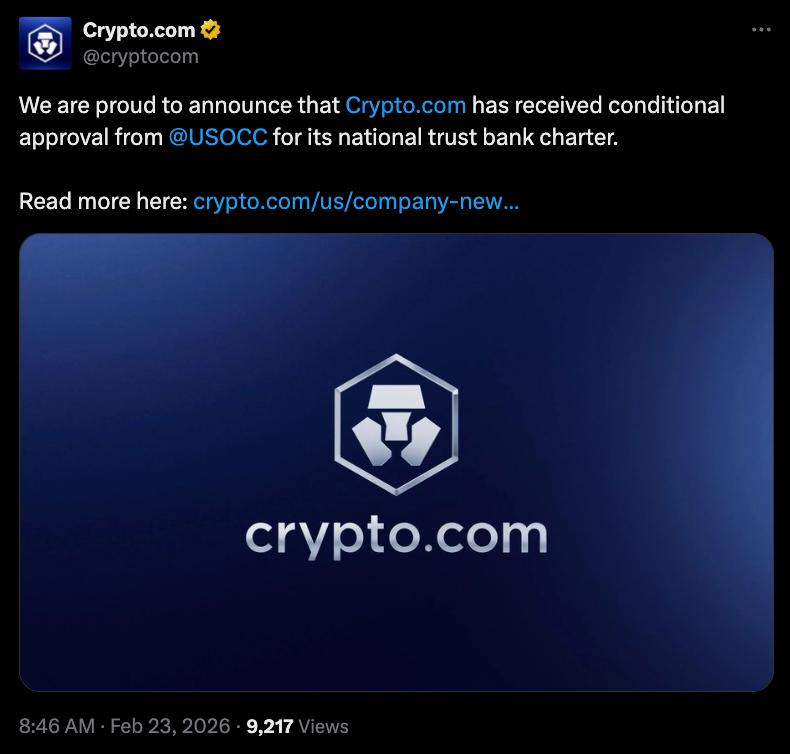 Government, Banks, Cryptocurrency Exchange, Crypto.com