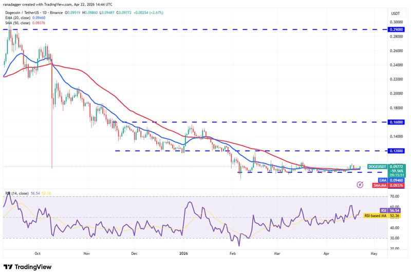 DOGE/USDT daily chart