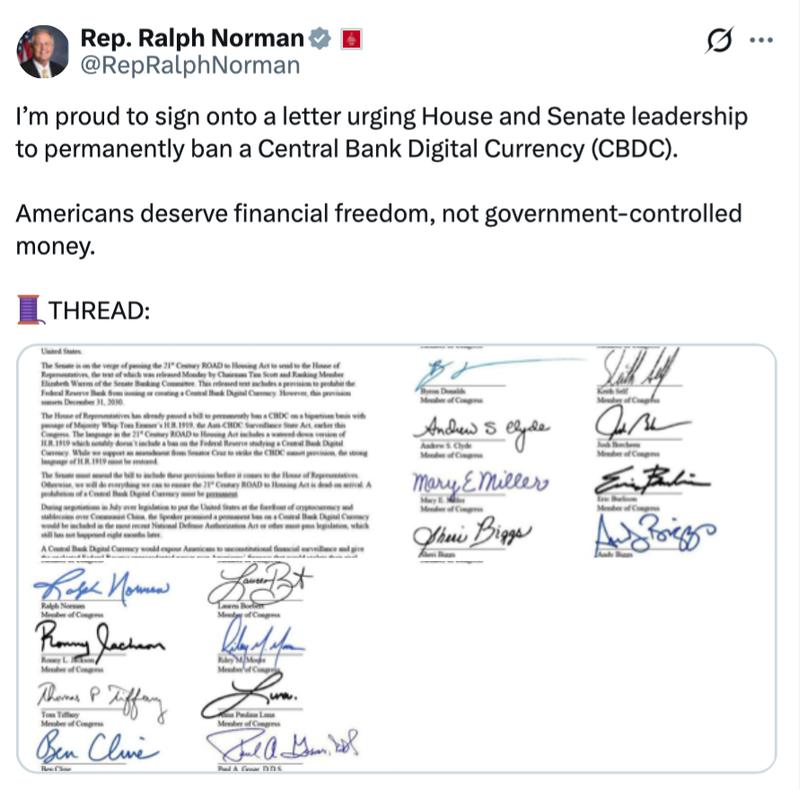 Letter from US lawmakers