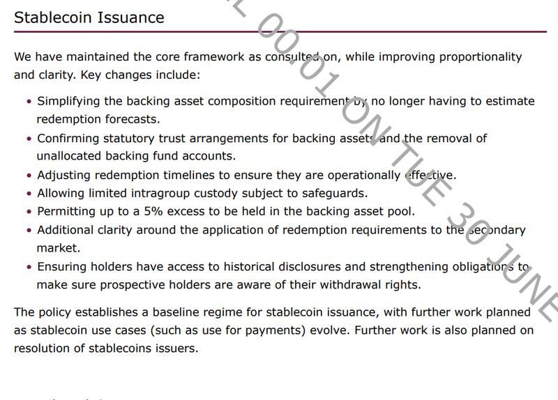New guidelines for stablecoin issuance