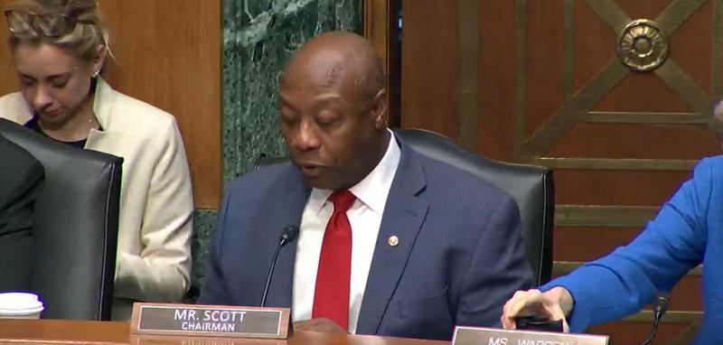 Senate Banking Chair Tim Scott at the markup