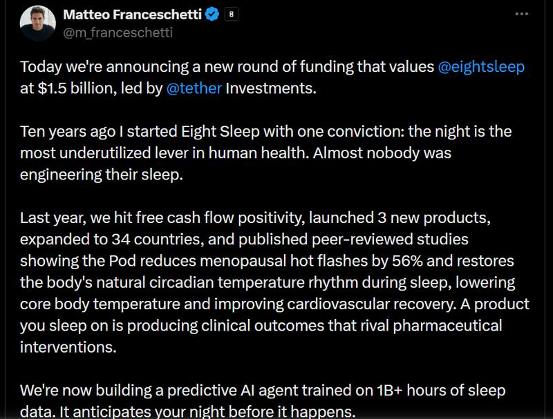 Eight Sleep announcement