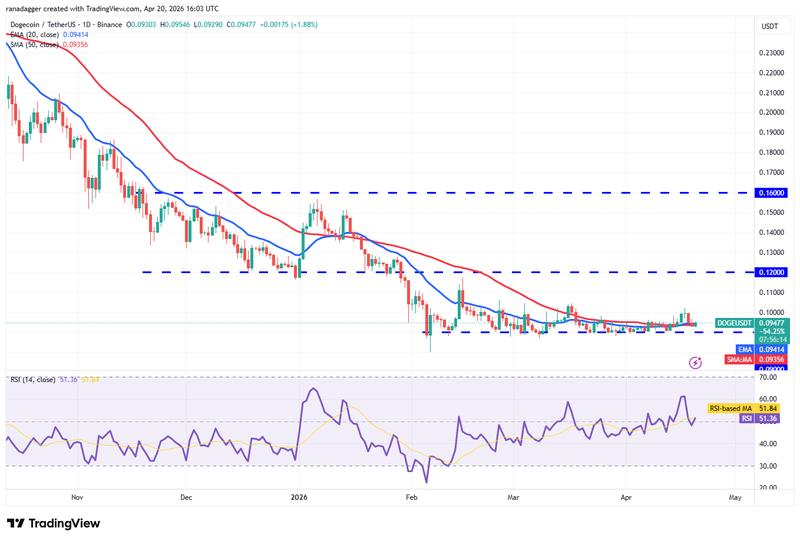 DOGE/USDT daily chart