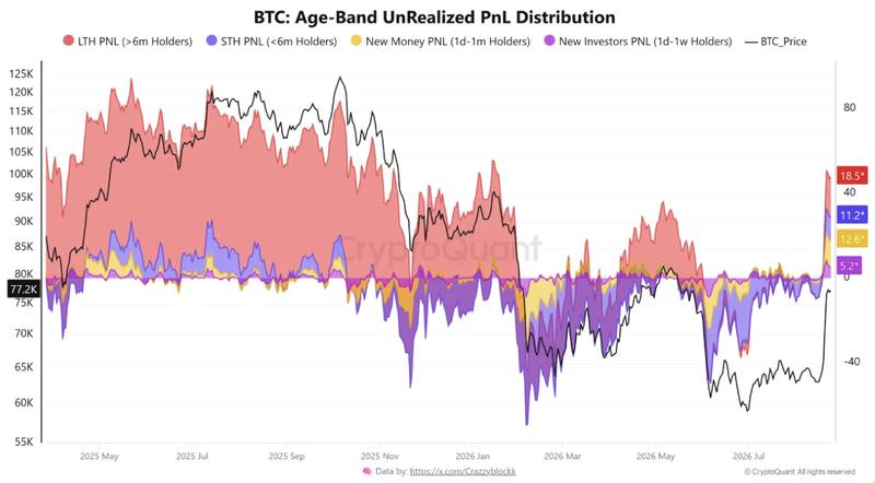 Bitcoin UTXO distribution by cohort age