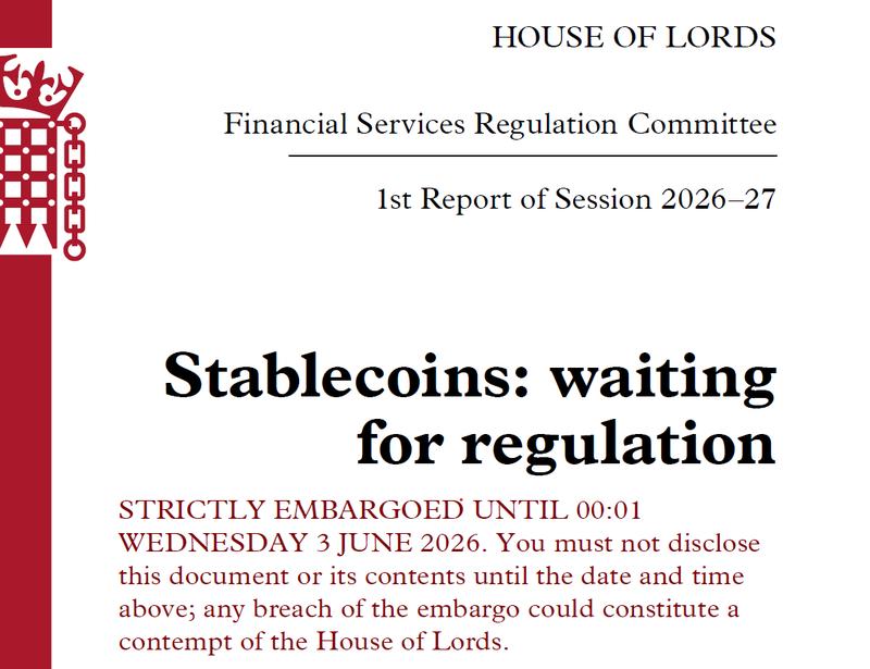 House of Lords Stablecoin Report