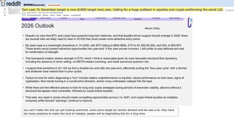 Internal research note from Lee predicting future swings