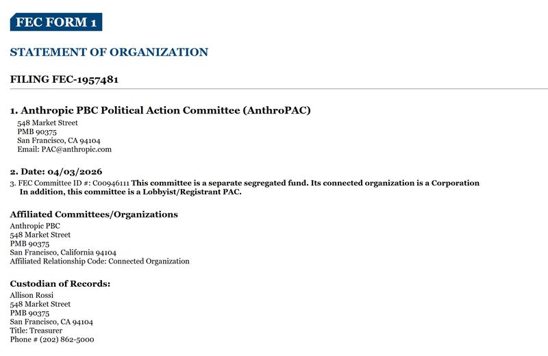 Anthropic launches PAC