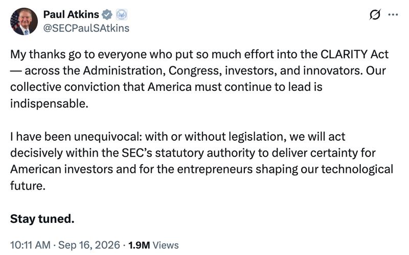 Paul Atkins statement