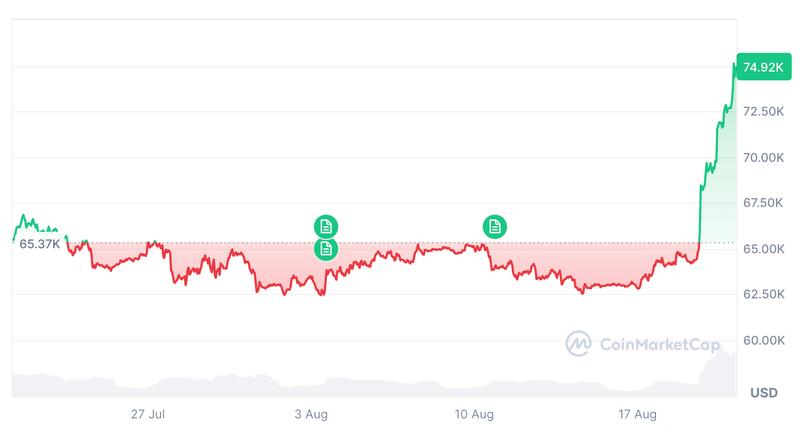 Bitcoin price chart