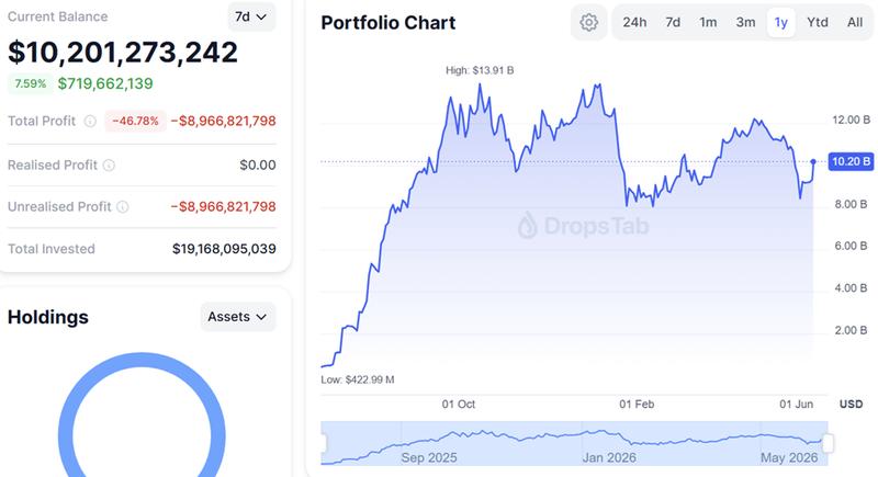 BitMine ETH holdings chart