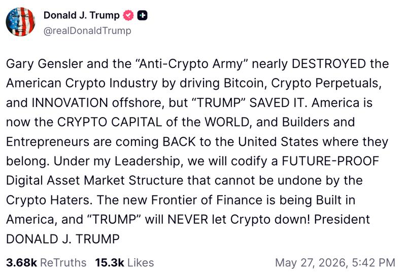 Trump Truth Social post