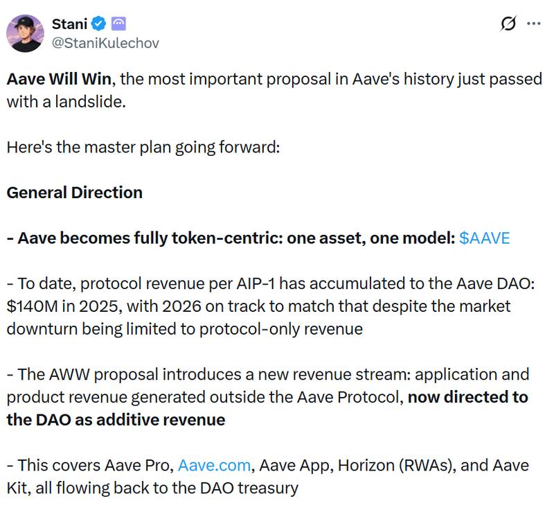 Statement from Stani Kulechov