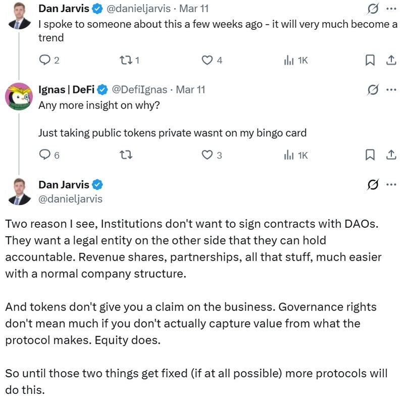 Responses to the researcher's post