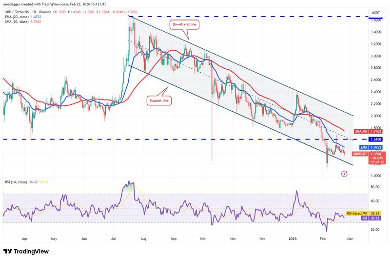 XRP/USDT daily chart