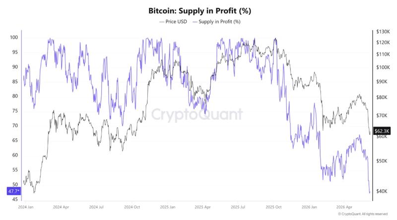 Bitcoin supply in profit