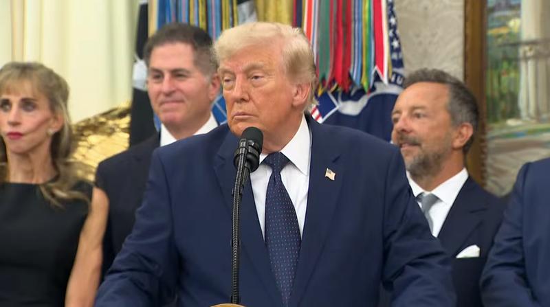 Donald Trump at White House press conference