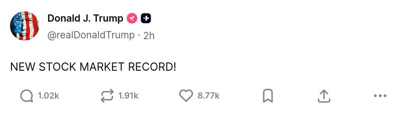 Truth Social post