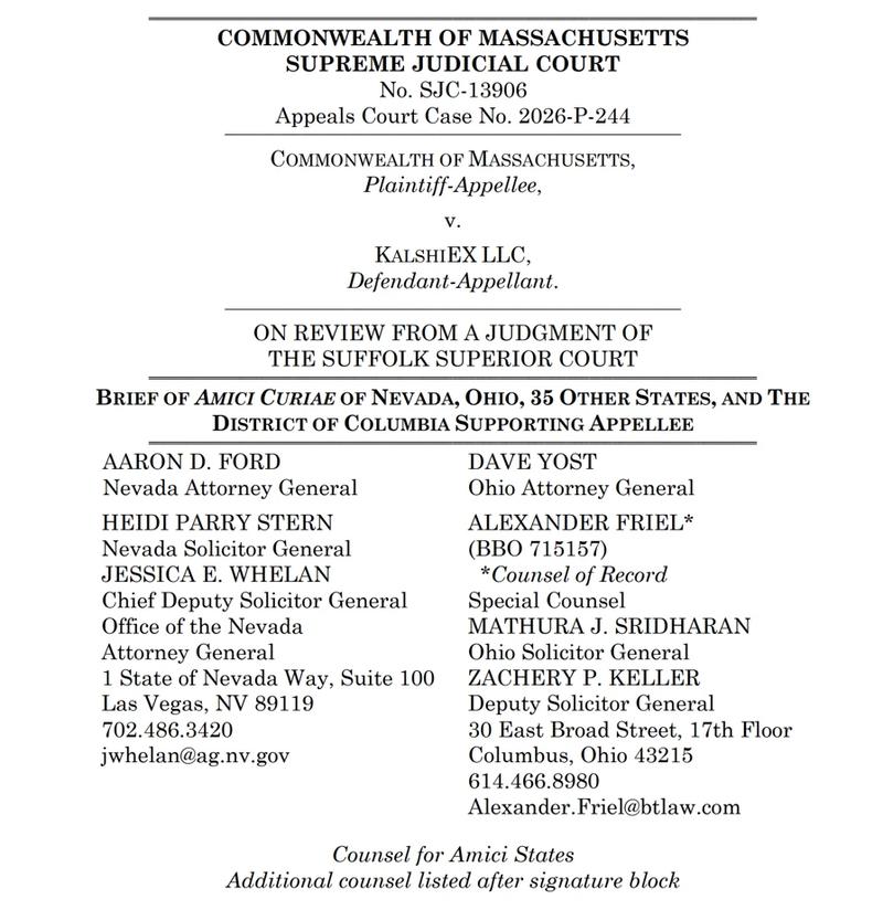 37 states back Massachusetts in amicus brief