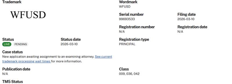 Wells Fargo trademark application