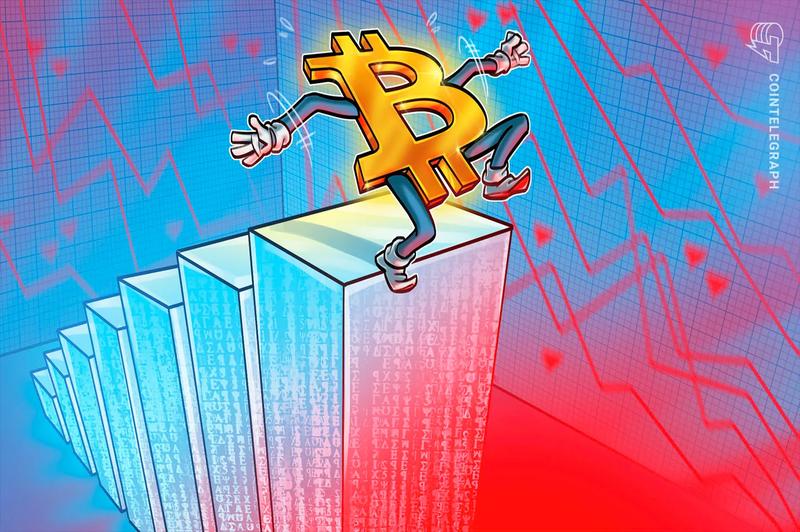 Bitcoin price chart showing downward movement