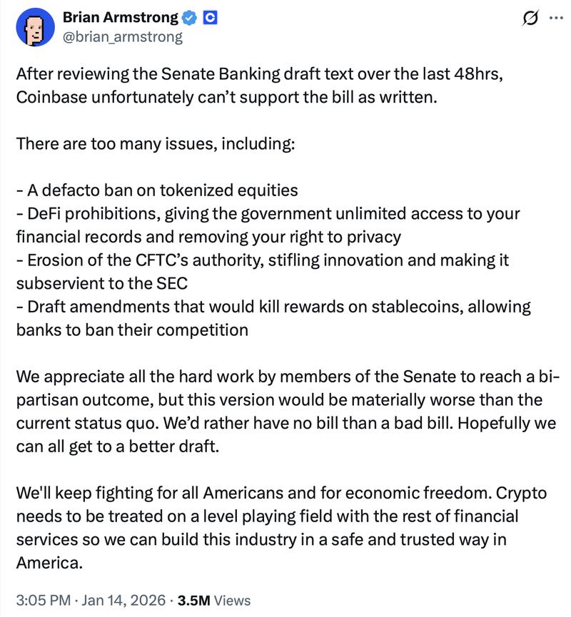 Brian Armstrong statement